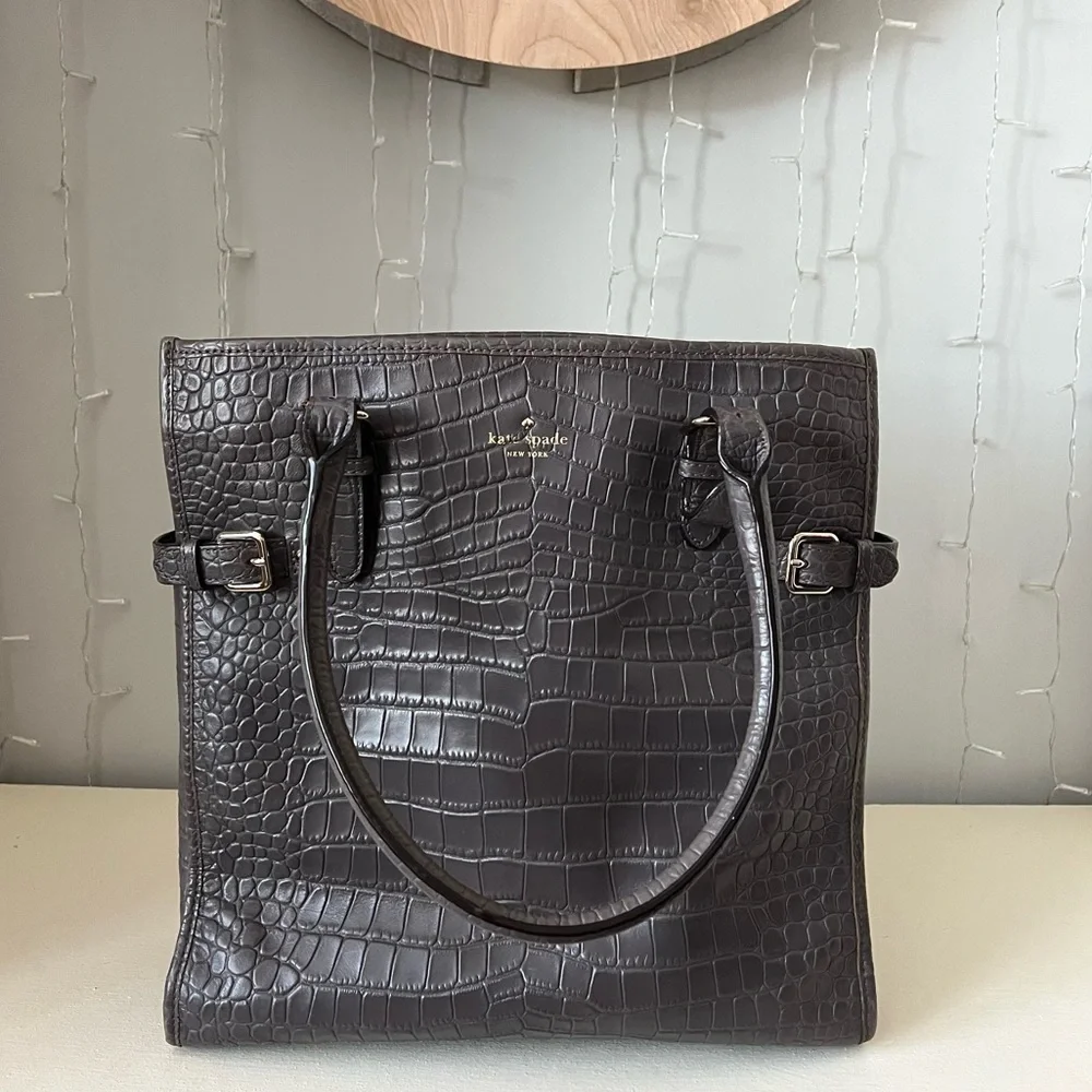 Kate Spade Vanston Croc Embossed Jackson Work Tote/Purse